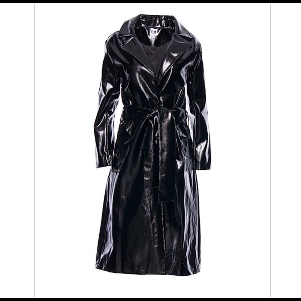 Patent leather trench - vegan leather